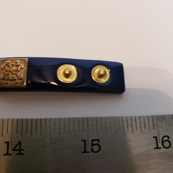 Rustic Cuff Navy Blue Patent Leather Wrap Bracelet - Picture 4 of 5